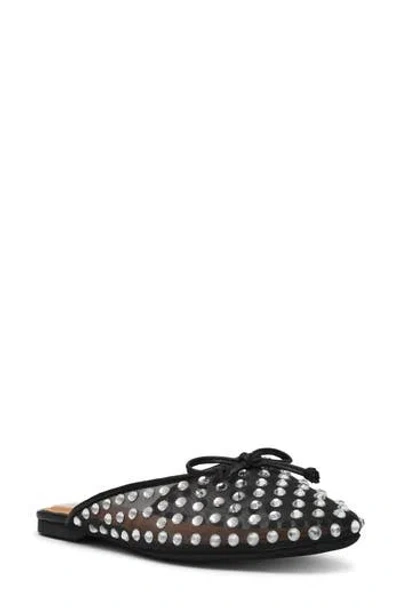 Dolce Vita Dv By  Misti Rhinestone Mesh Mule In Black Mesh