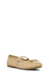 Shop Dolce Vita Dv By  Monay Ballet Flat In Gold Raffia