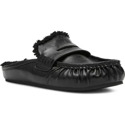 Dolce Vita Dv By  Peluma Faux Fur Lined Mule In Black