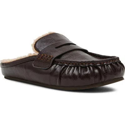 Dolce Vita Dv By  Peluma Faux Fur Lined Mule In Brown
