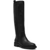 Dolce Vita Pennie Womens Faux Leather Round Toe Knee-high Boots In Black Smooth