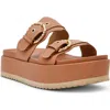 Dolce Vita Dv By  Serpent Platform Slide Sandal In Cafe Smooth