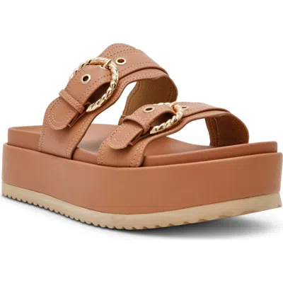 Dolce Vita Dv By  Serpent Platform Slide Sandal In Cafe Smooth