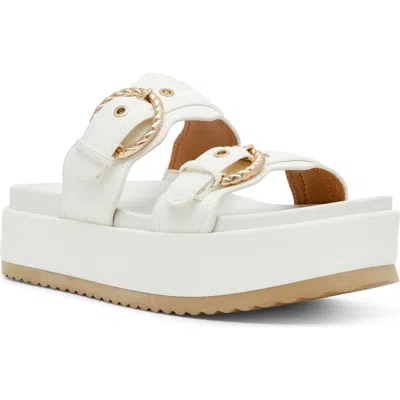 Dolce Vita Dv By  Serpent Platform Slide Sandal In Brown