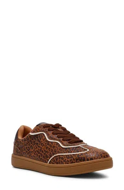 Dolce Vita Dv By  Venessa Leopard Low Top Sneaker In Brown
