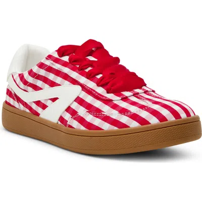 Dolce Vita Dv By  Voyage Sneaker In Red Gingham