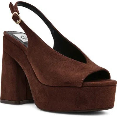 Dolce Vita Dv By  Wildan Slingback Platform Sandal In Animal Print