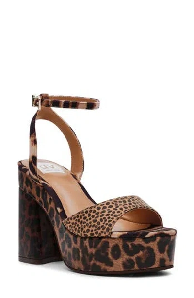 Dolce Vita Dv By  Wizzard Ankle Strap Platform Sandal In Animal Print
