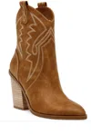 Dolce Vita Dv  Nakeeta Boots Womens Brown Faux Leather Western Bootie Zpo3874 In Brown