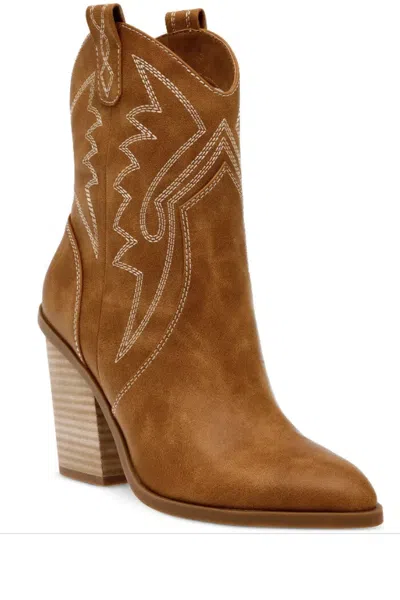 Dolce Vita Dv  Nakeeta Boots Womens Brown Faux Leather Western Bootie Zpo3874
