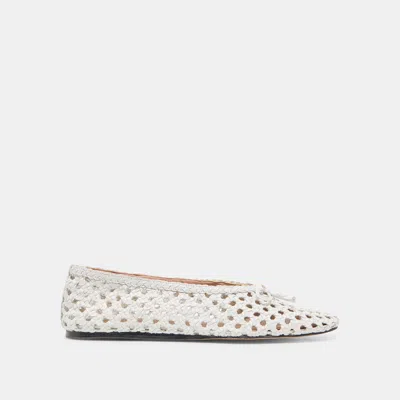Dolce Vita Edda Ballet Flats Bone Woven Leather