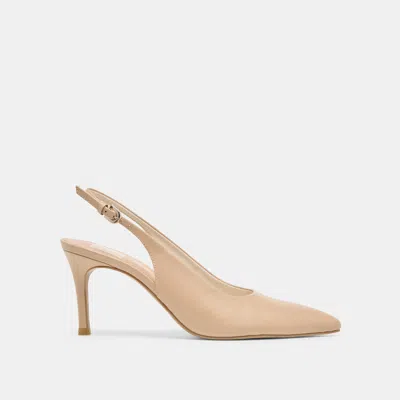 Dolce Vita Elasi Heels Beige Crinkle Patent In Brown
