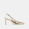 Dolce Vita Elasi Pointed Toe Slingback Pump In Gold
