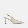Dolce Vita Elasi Heels Light Sage Leather In Neutral