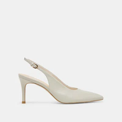 Dolce Vita Elasi Heels Light Sage Leather In Neutral