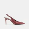 Dolce Vita Elasi Heels Oxblood Crinkle Patent In Brown