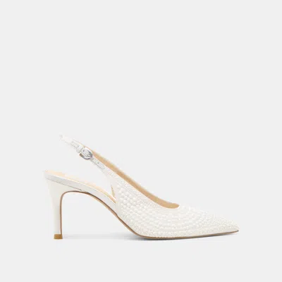 Dolce Vita Elasi Pearl Heels True White Satin