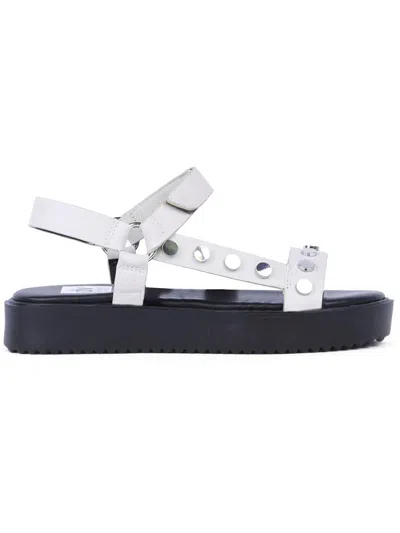 Dolce Vita Elisium Womens Faux Leather Ankle Strap In White