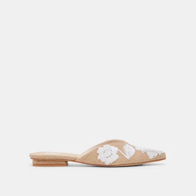 Dolce Vita Elm Flats Natural Multi Floral Sequin