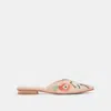 Dolce Vita Elm Flats Pink Floral Raffia In Multi
