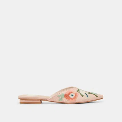 Dolce Vita Elm Flats Pink Floral Raffia
