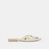 Dolce Vita Elm Flats White Floral Raffia In Neutral