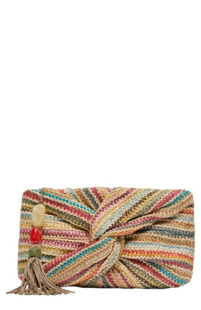 Dolce Vita Elowen Raffia Clutch In Multi
