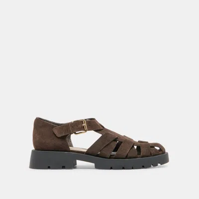 Dolce Vita Elsah Flats In Espresso Suede Size 13 By  In Brown