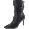 Dolce Vita Elston Womens Faux Leather Slouchy Ankle Boots In Black