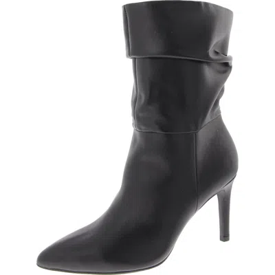 Dolce Vita Elston Womens Faux Leather Slouchy Ankle Boots In Black