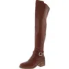 Dolce Vita Elyse Womens Zipper Manmade Over-the-knee Boots In Brown
