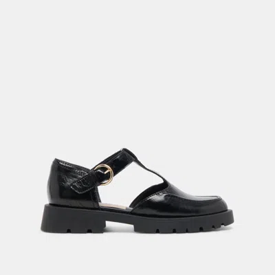 Dolce Vita Emilio Flats Midnight Crinkle Patent Leather