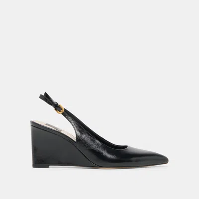 Dolce Vita Evelan Wedges In Black Leather Size 11 By