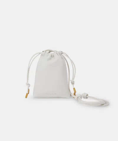 Dolce Vita Evie Phone Pouch Ivory Leather In Ivory Soft Pebble By  In White