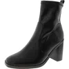 Dolce Vita Fable Womens Faux Leather Square Toe Ankle Boots In Black