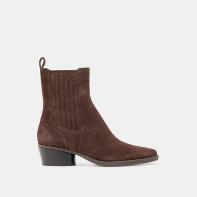 Dolce Vita Faint H2o Booties Dk Brown Suede
