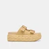 Dolce Vita Falyn Sandals Lt Natural Woven Raffia