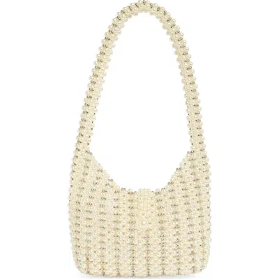 Dolce Vita Faux Pearl Shoulder Bag In White
