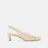 Dolce Vita Fawne Heels Creme Woven Stella In Neutral