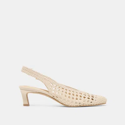 Dolce Vita Fawne Heels Creme Woven Stella In Neutral