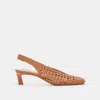 Dolce Vita Fawne Heels Saddle Woven Stella In Brown