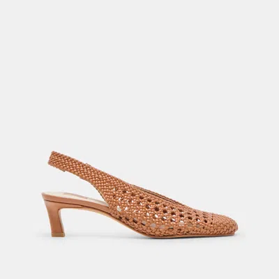 Dolce Vita Fawne Heels Saddle Woven Stella In Brown