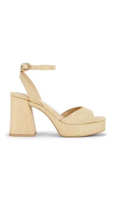 Dolce Vita Felicia Platform Sandals Natural Raffia In Brown