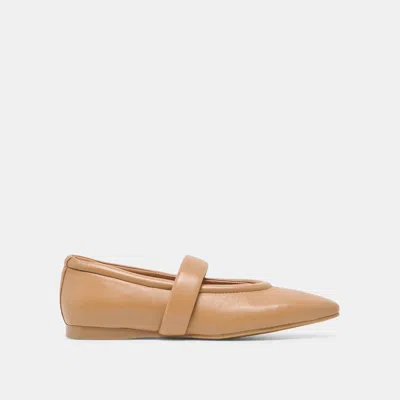 Dolce Vita Fera Ballet Flats In Tan Leather Size 11 By  In Brown
