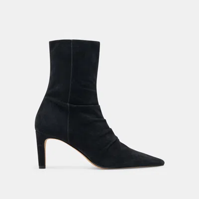 Dolce Vita Fernly Boots Onyx Suede In Black