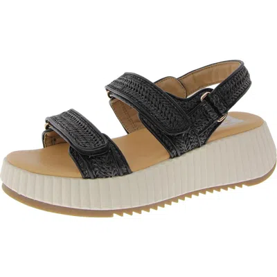 Dolce Vita Fighter Womens Adjustable Platform Sport Sandals In Black