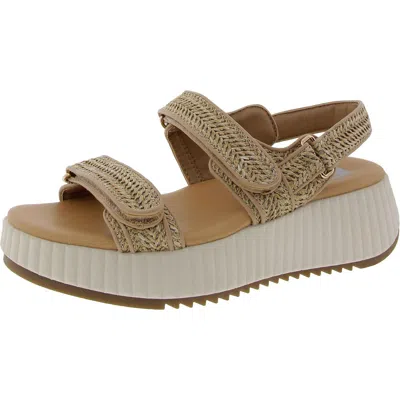 Dolce Vita Fighter Womens Adjustable Platform Sport Sandals In White