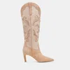 Dolce Vita Finley Stud Knee High Western Boot In Brown