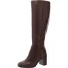 Dolce Vita Flapper Womens Faux Suede Round Toe Knee-high Boots In Brown