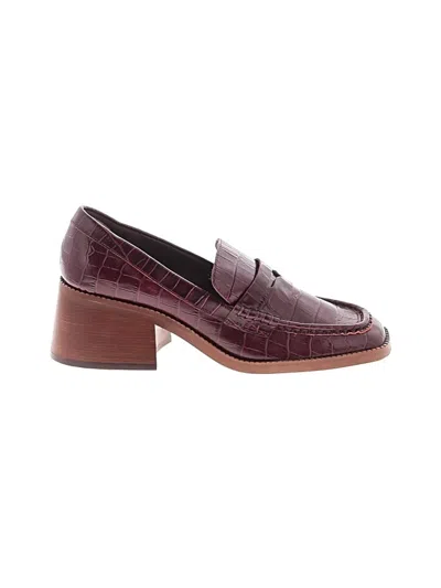 Pre-owned Dolce Vita Flats In Burgundy